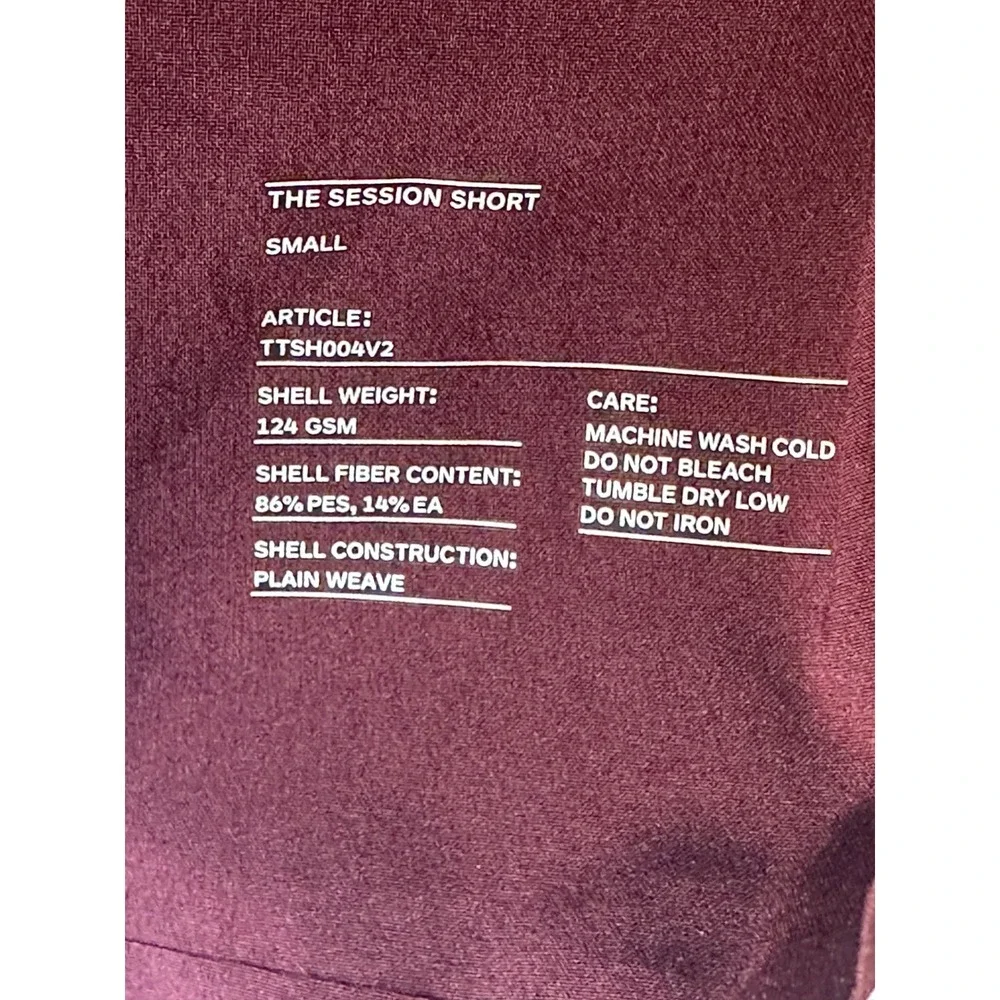 Ten Thousand Mens Session Shorts Size‎ Small Maroon Unlined Training Running
